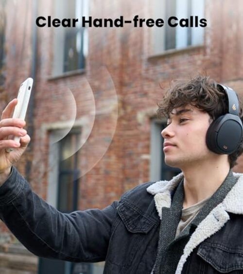 W80 Over Ear Headphones with -49dB Active Noise Cancelling, LDAC Hi-Res Black