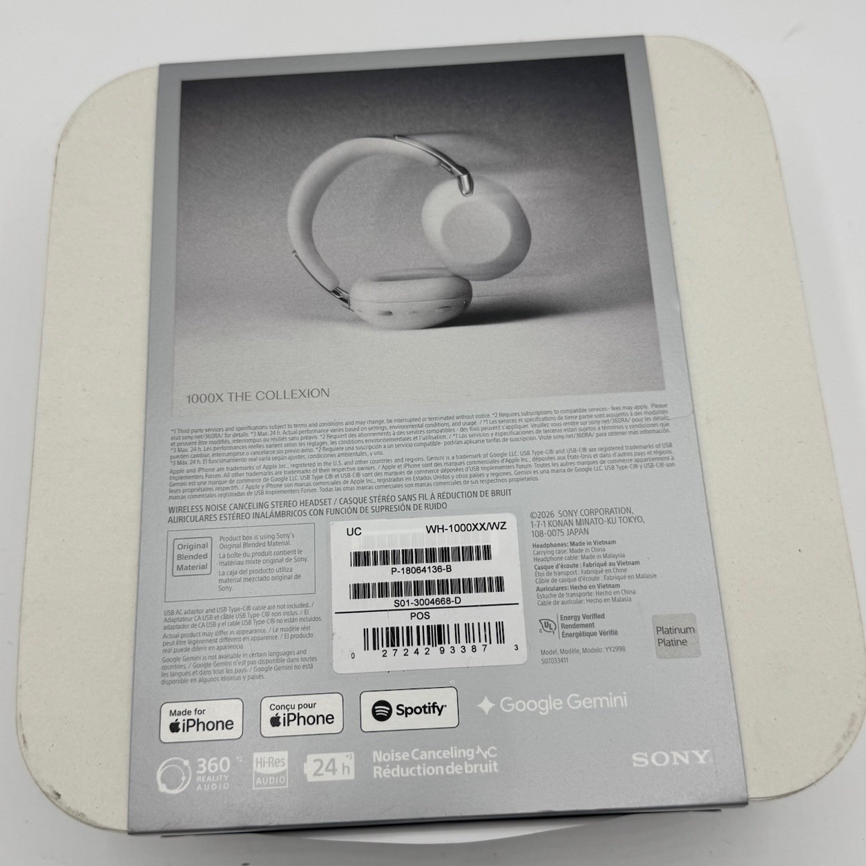 Sony – 1000X THE COLLEXION Wireless Noise Canceling Headphones – Platinum