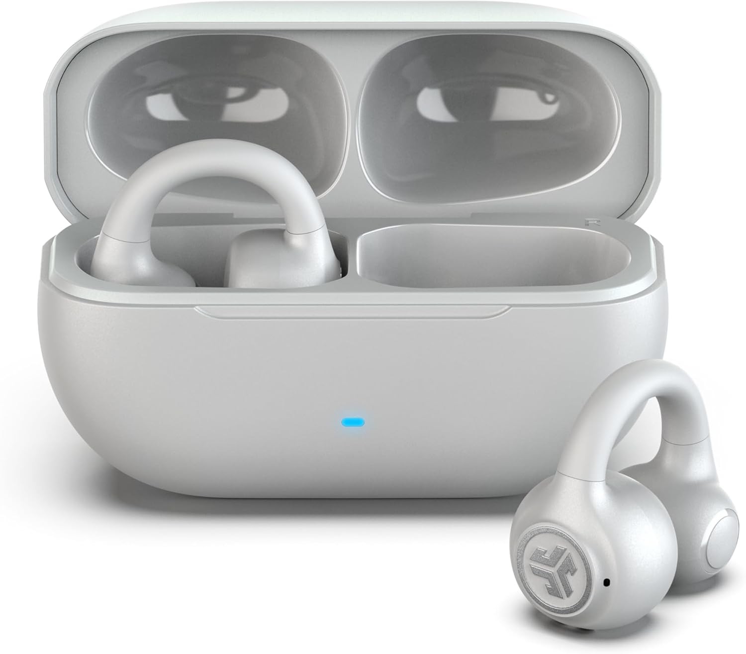 JLab Flex Open Earbuds Wireless Clip-On Cuff Cloud White