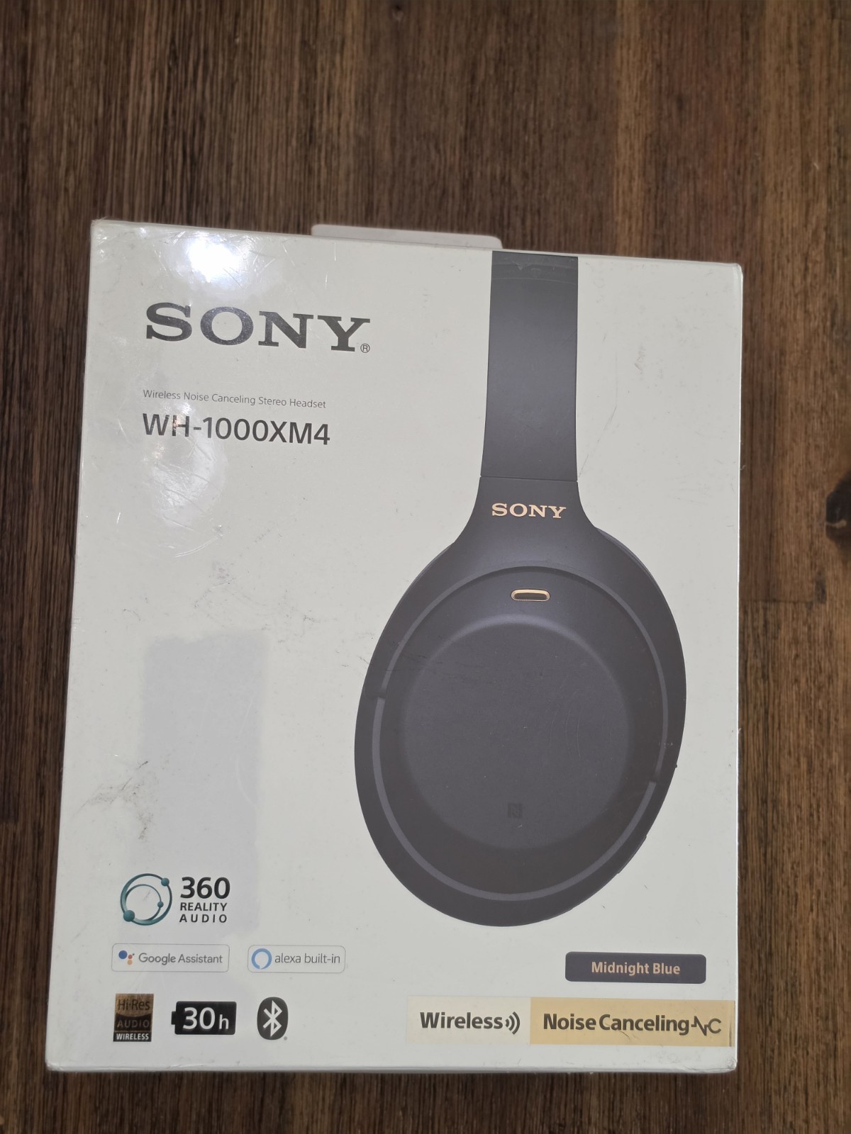 Sony WH1000XM4 Premium Noise Cancelling Wireless Over the Ear Headphones.