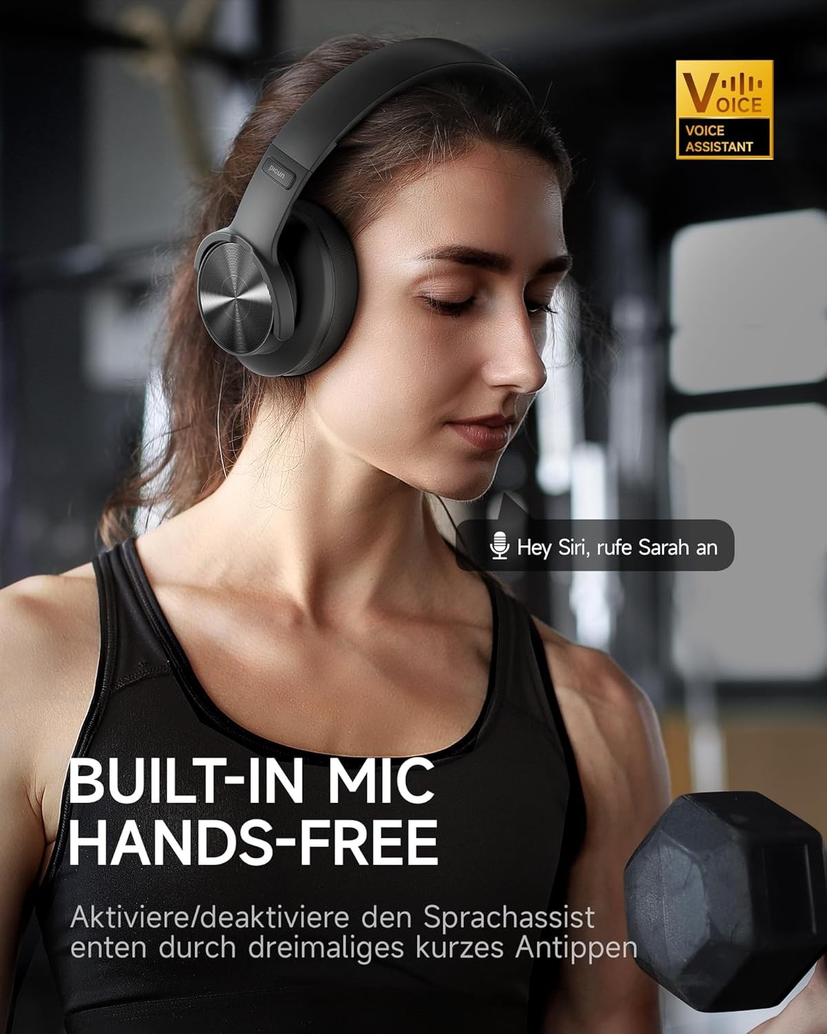 B8 Bluetooth Headphones – 120H Playtime, EQ Modes, Low Latency, Over Ear