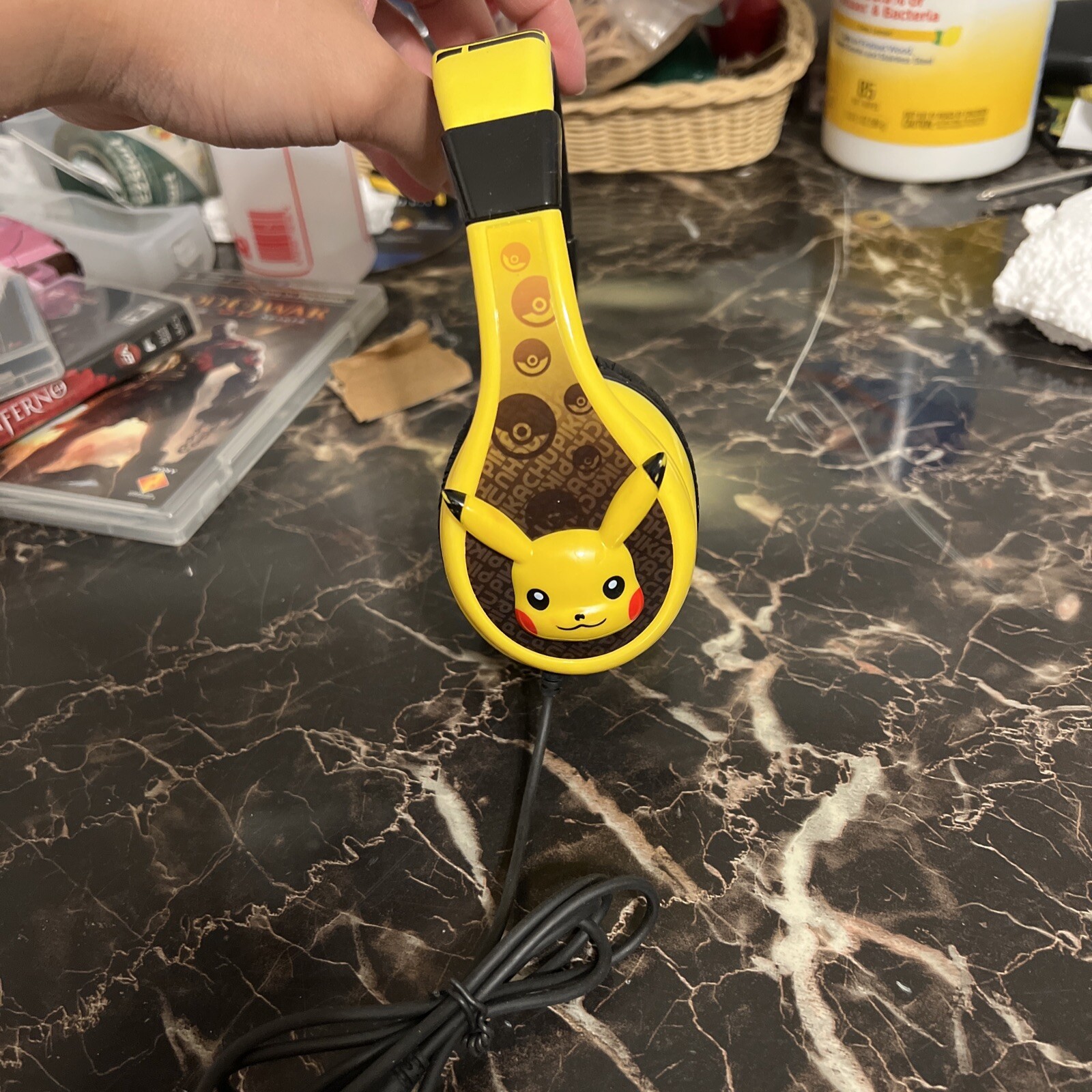 Pokemon iHome PK140 Kid Designs Pikachu Headphones 2018 Nintendo CLEANED & TEST
