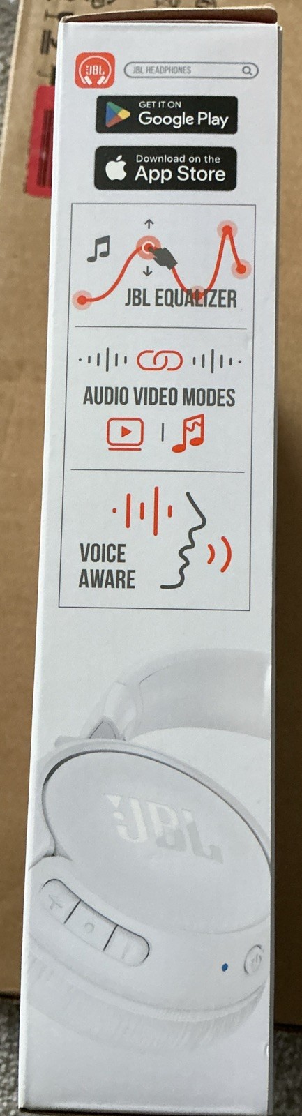 JBL Tune 520BT Pure Bass Wireless Bluetooth Headphones, White, Brand New Sealed