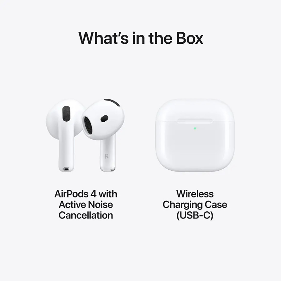 Apple AirPods 4 w Active Noise Cancellation & True Wireless White MXP93LL/A 2024
