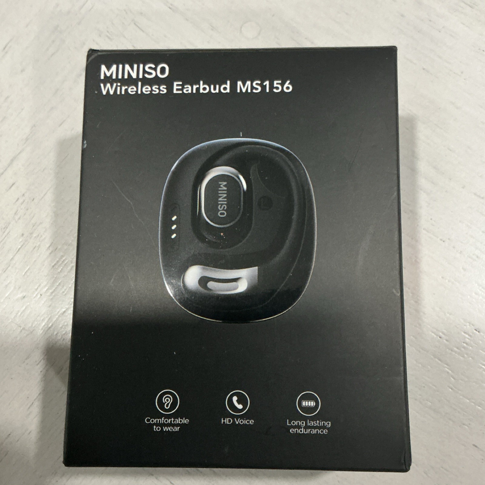 MINISO MS156 Wireless Bluetooth Earbud, HD Voice, Long-Lasting Endurance, White