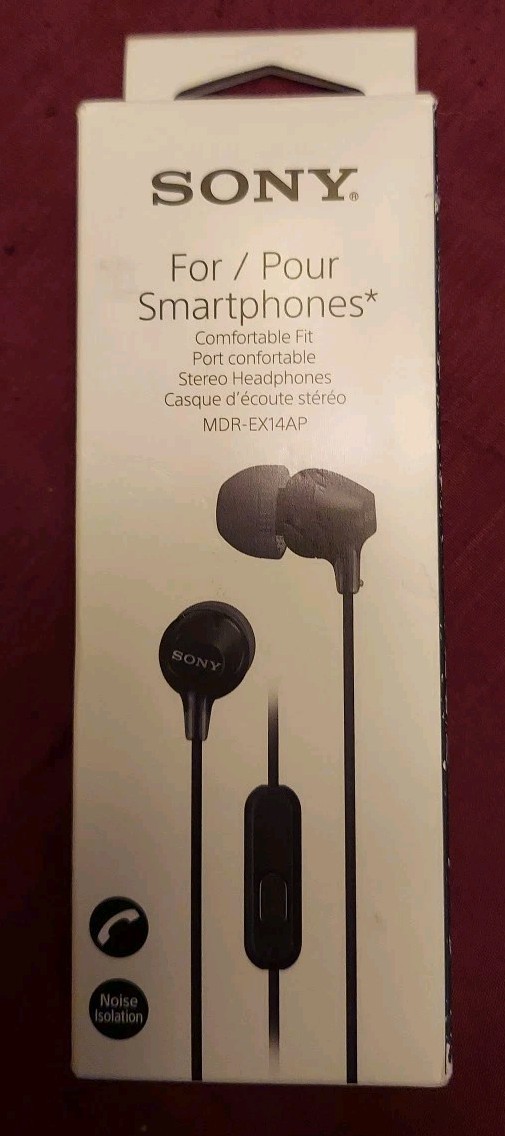 Sony MDREX14AP Wired In-Ear Sports Headset with Microphone MDR-EX14AP Black