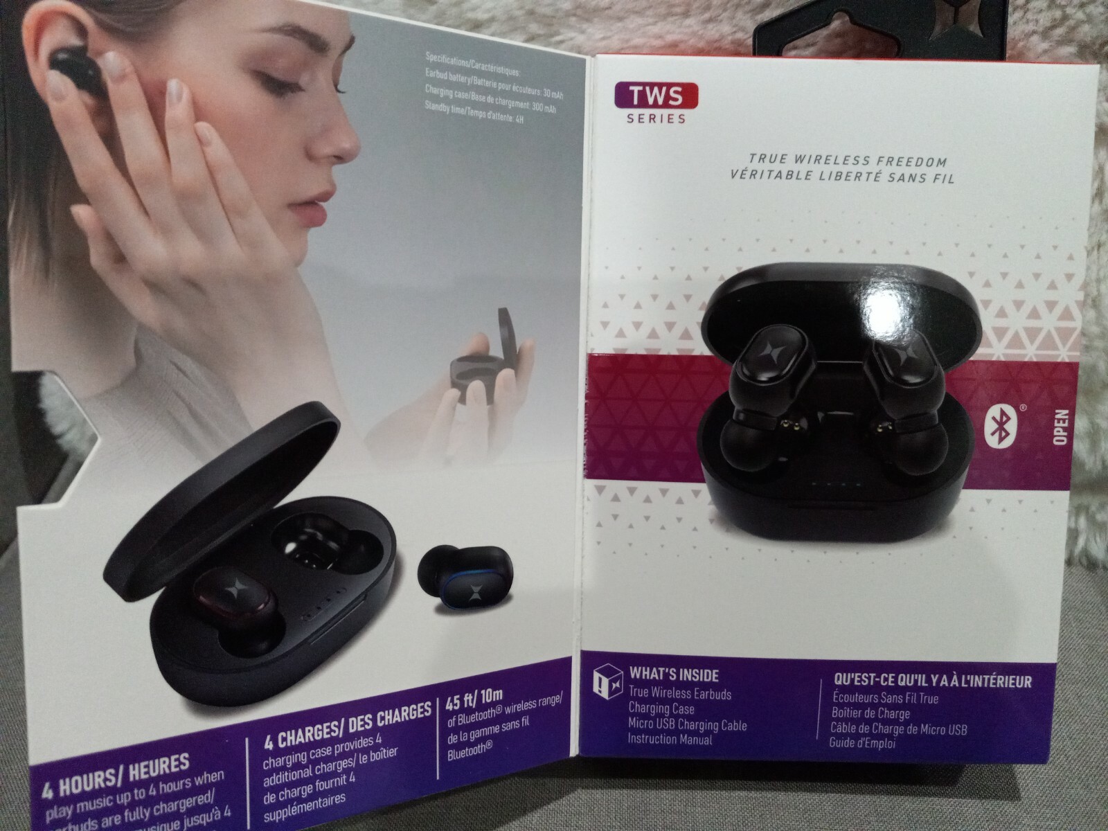 New! Aria True Wireless Earbuds by Xtreme Sound TWS Series Black Charging Case!