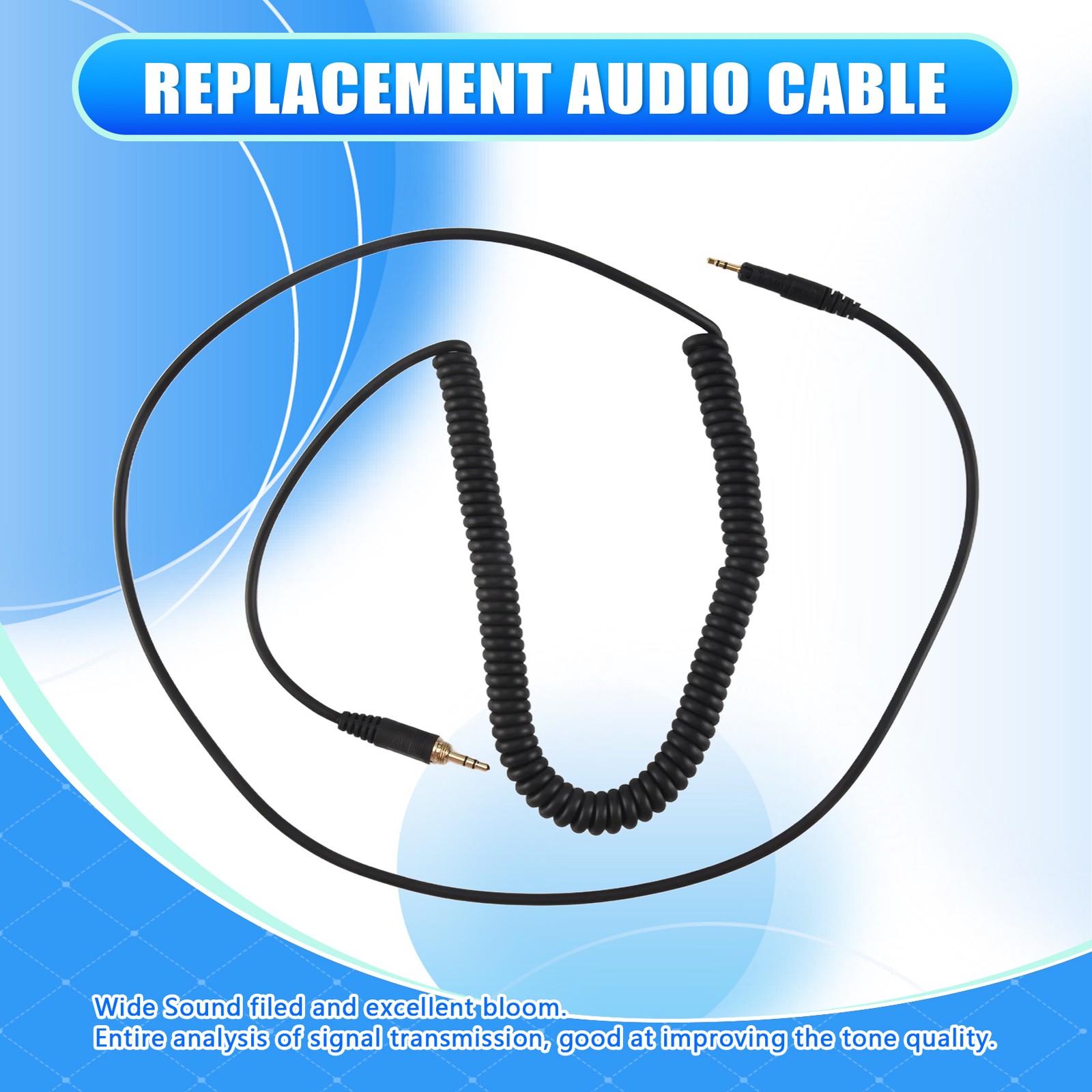 Replacement Audio Cable for M50X M40X Headphones Black 23 AugT2 P7E35803