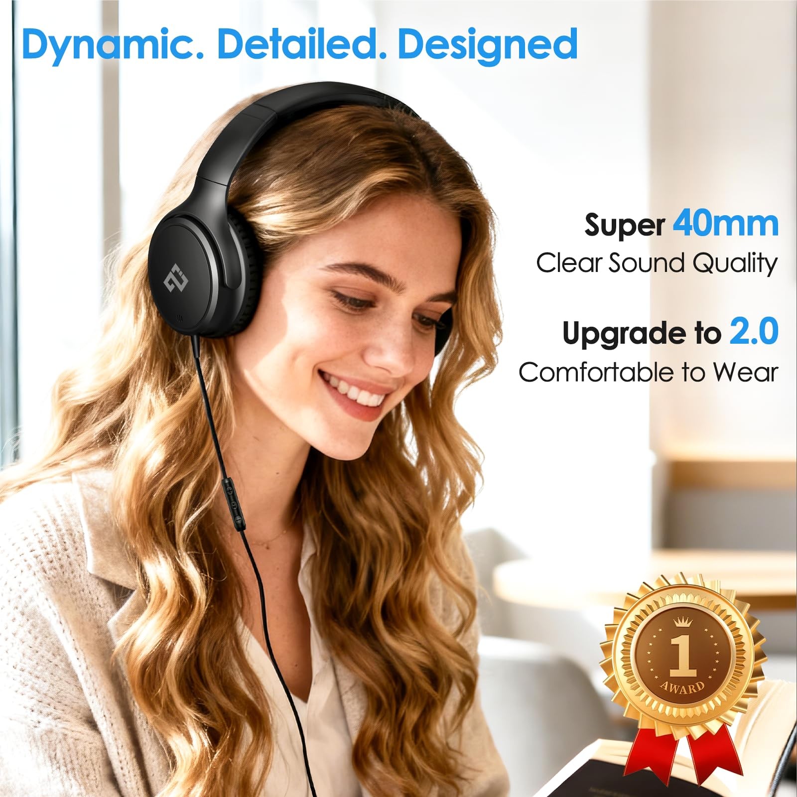 USB C Headphones Kids Wired Headphones for Adults with Microphone