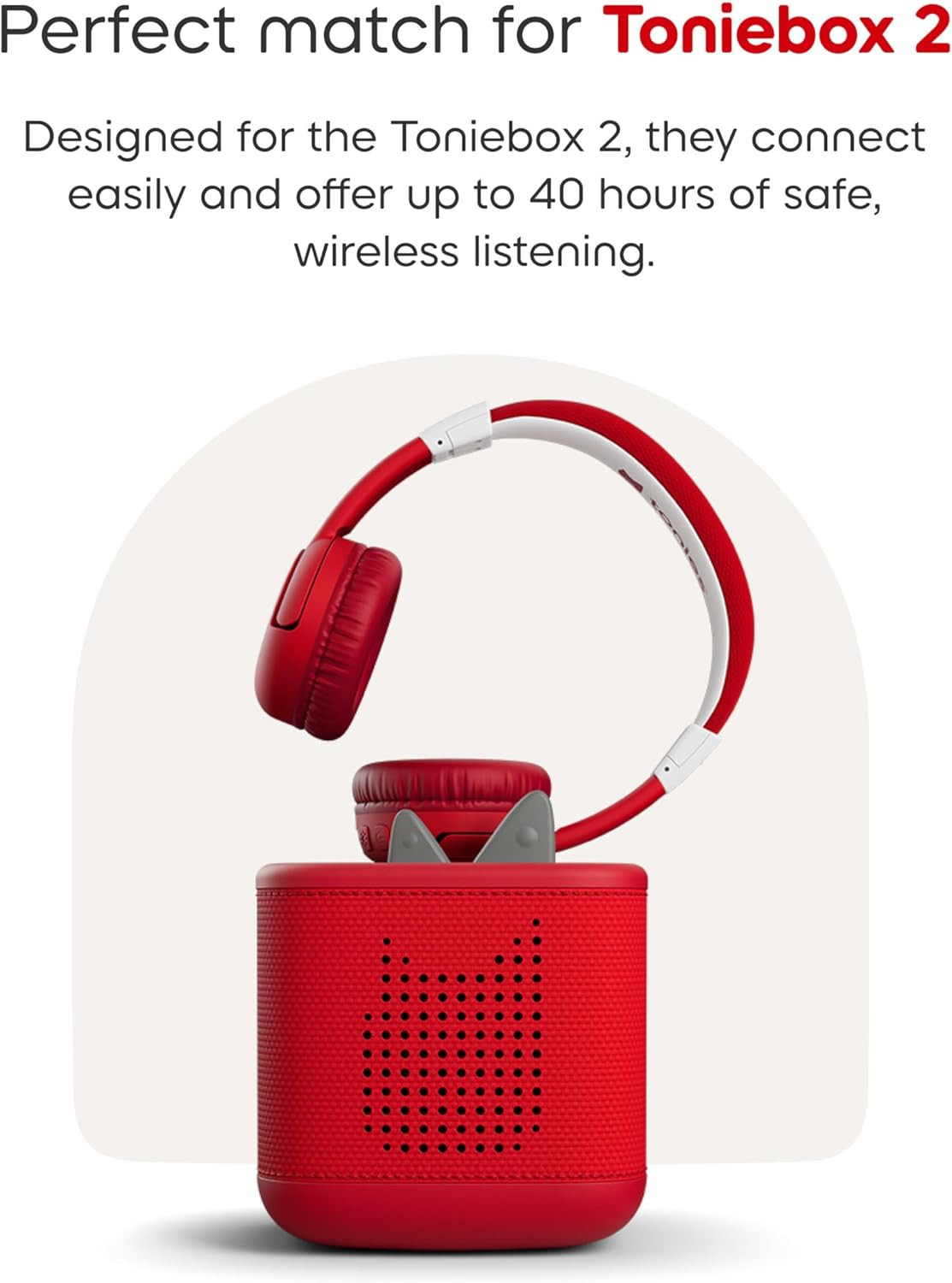 Tonies Bluetooth Headphones for Toniebox 2 – Sunset Red