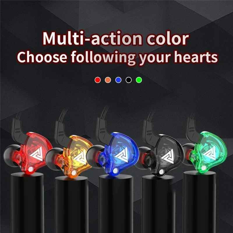 QKZ AK6 Wired In-Ear Earphones 3.5mm HiFi Bass Stereo Headset Mic