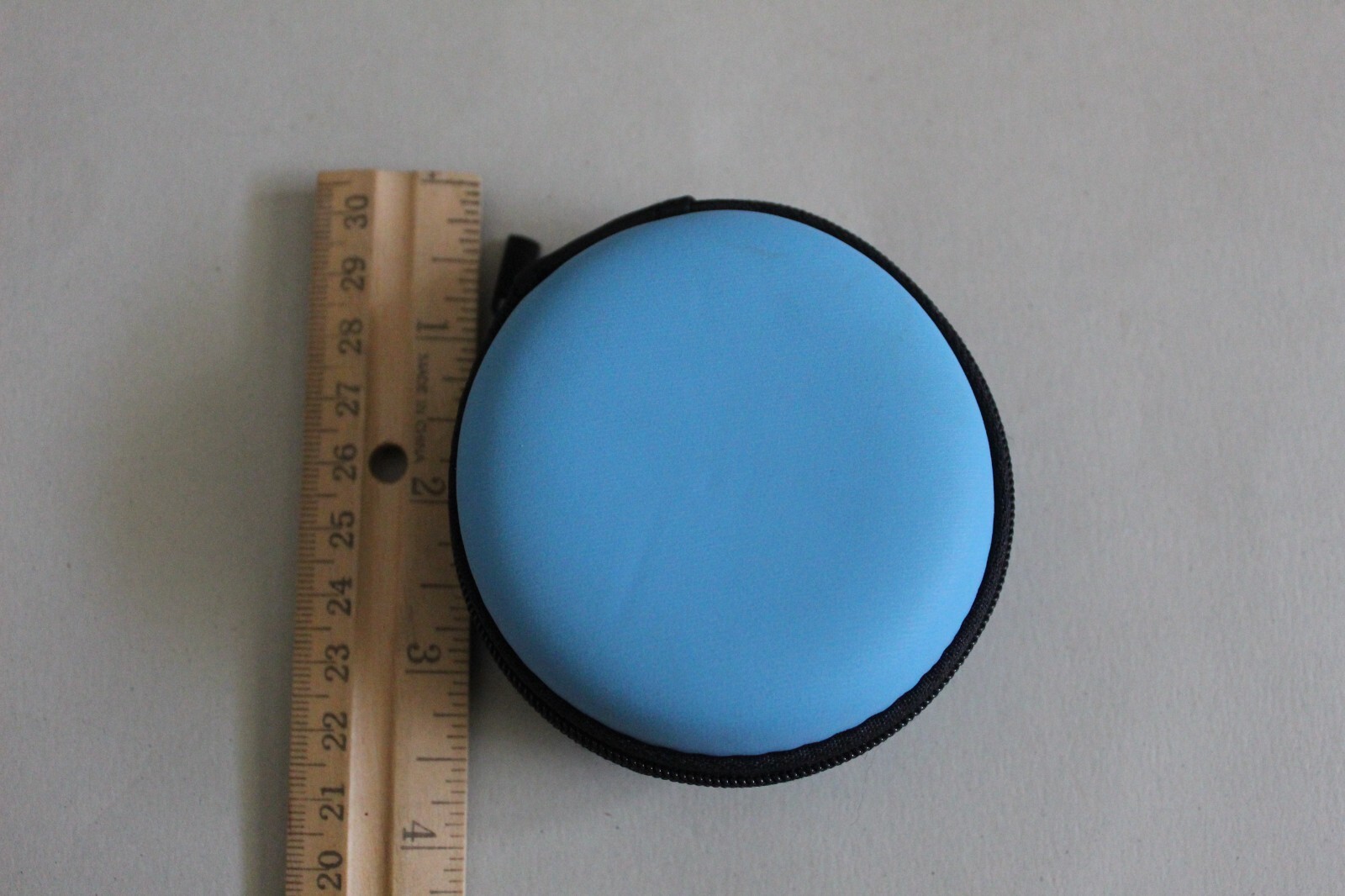 Headphones with Case 3.5mm Jack Bundle with Blue Zipper Case Mesh Pocket
