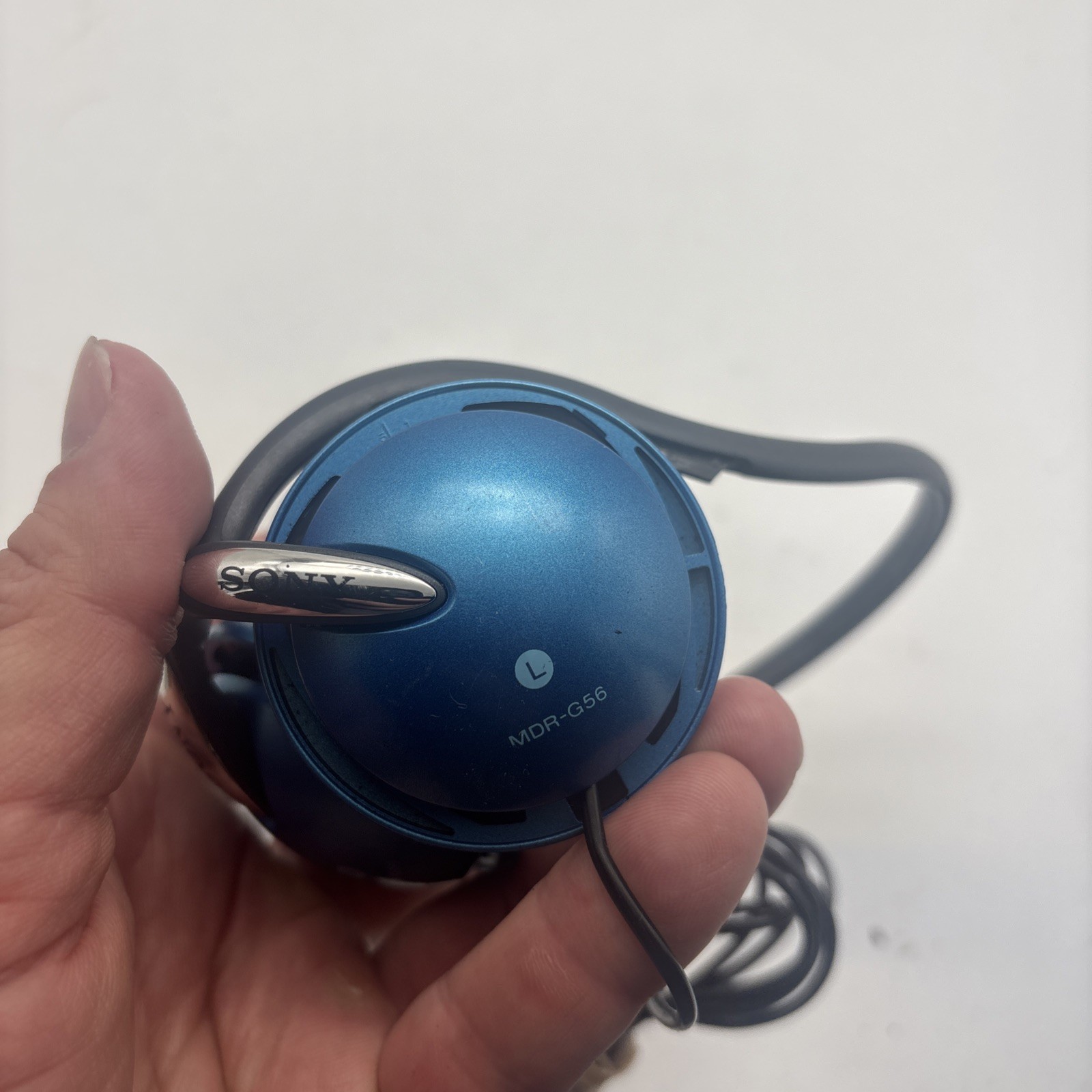Vintage Sony MDR-G56 Blue Black Street Style Retro On-Ear Headphones Needs Pads