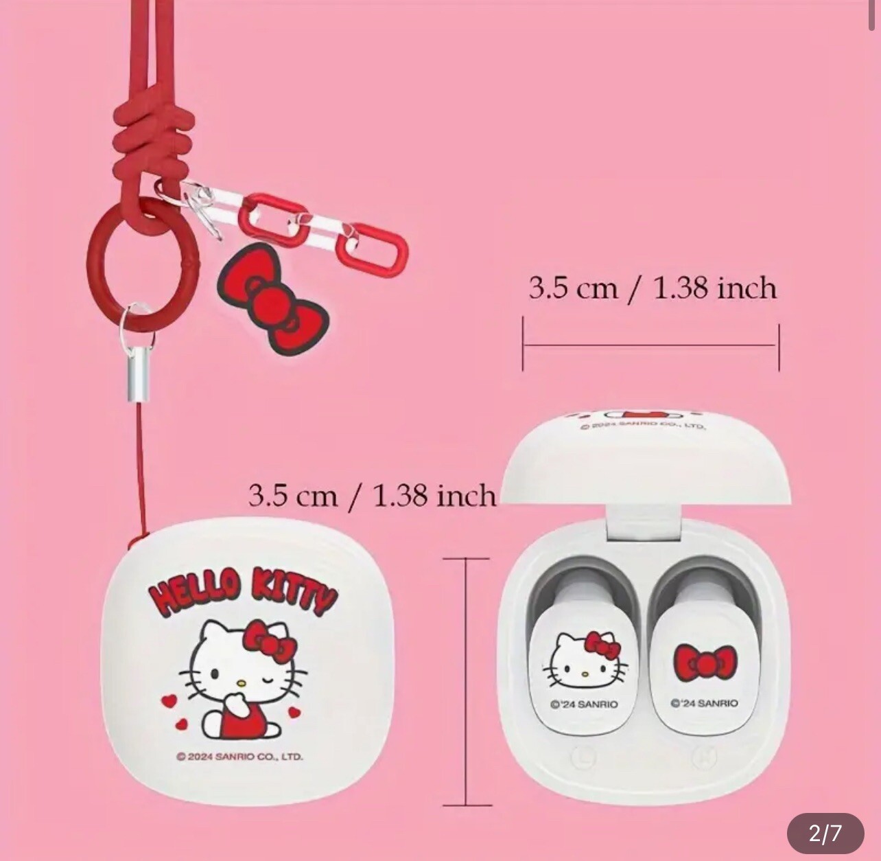 Hello Kitty Sanrio Earbuds Earphones Sanrio Miniso Kawaii Wireless New