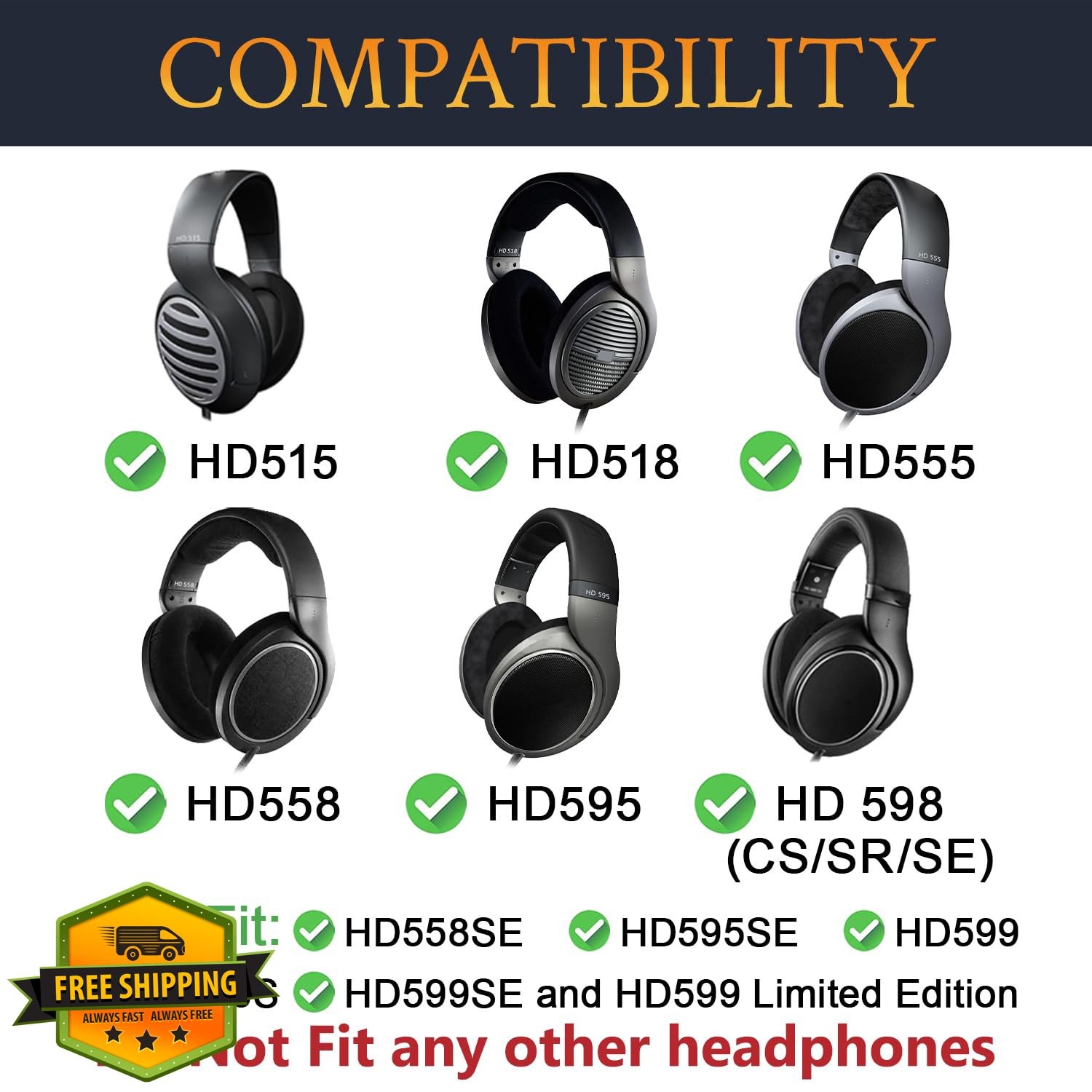 SOULWIT Earpads for Sennheiser HD5xx