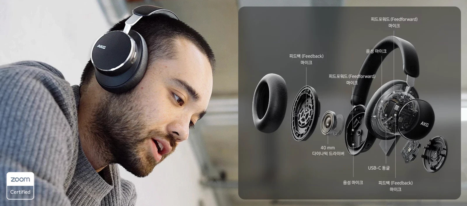 AKG N9 Hybrid Noise Cancelling Wireless Headphones – Black or White Choose Color