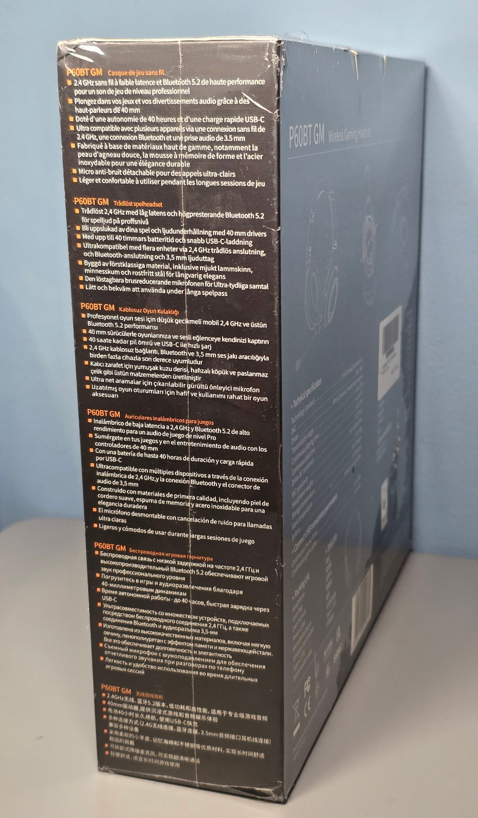 SoundMAGIC P60BT GM Gaming Headset Bluetooth 5.2, Wireless 2.4GHz, 3.5mm -Sealed