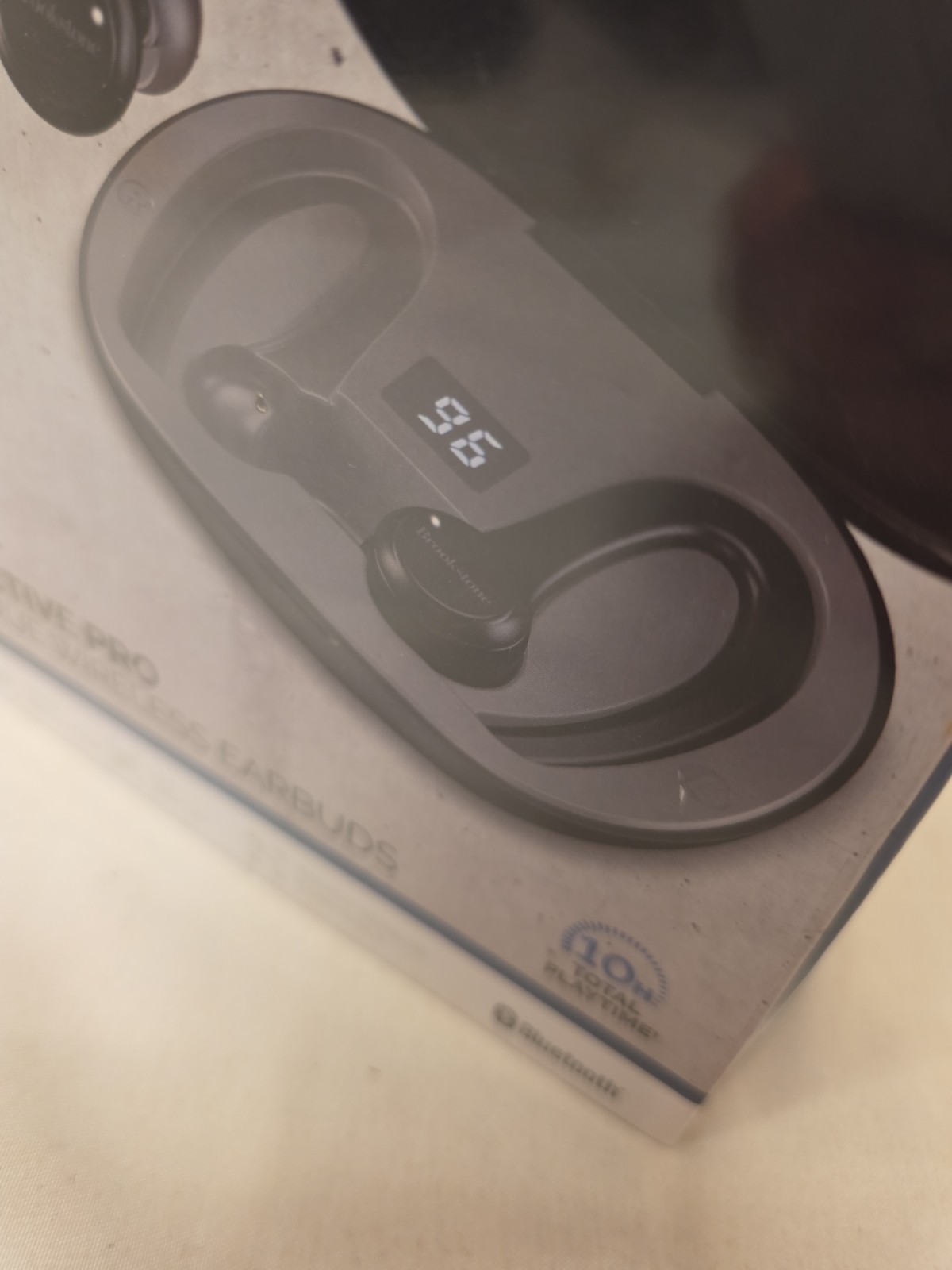 Brookstone Active Pro True Wireless Earbuds LCD Display Bluetooth 5.1 Brand New