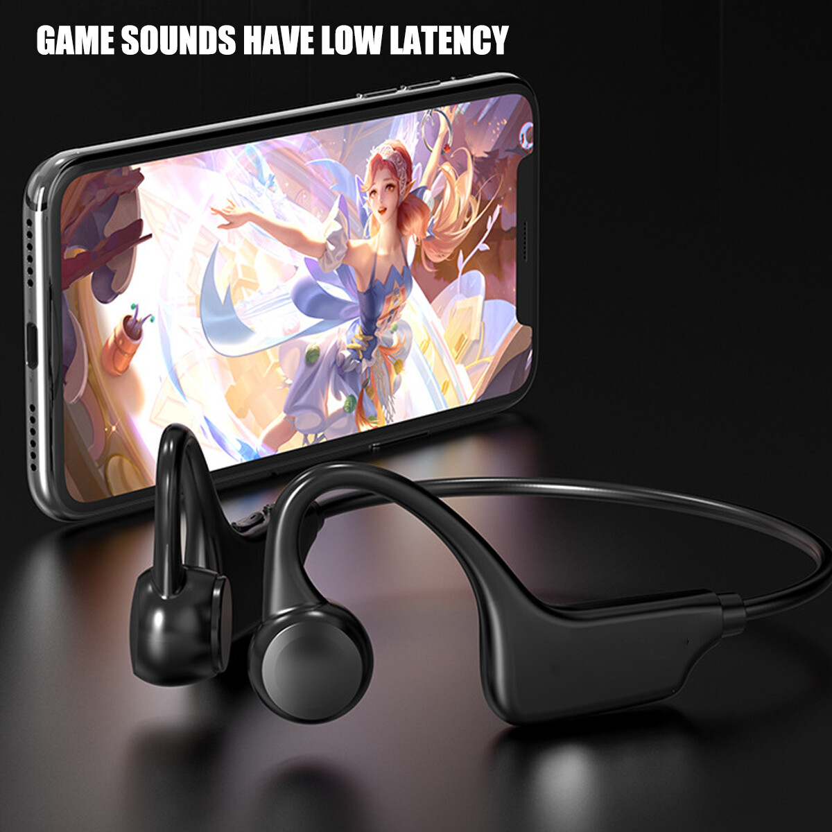 V5.3 Outdoor Bone Conduction Headphones Bluetooth Wireless Earbuds Sport Headset