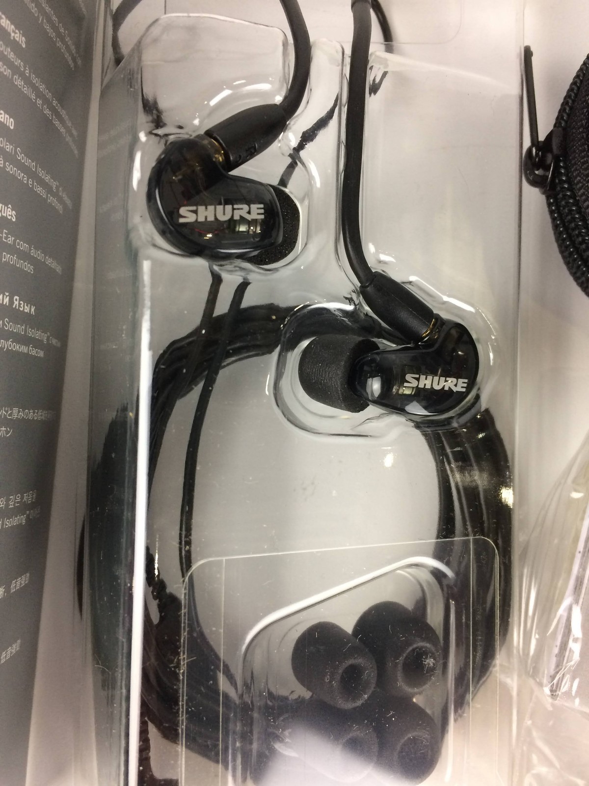 Open Box Shure SE215 Single Driver In-Ear Monitors, Black