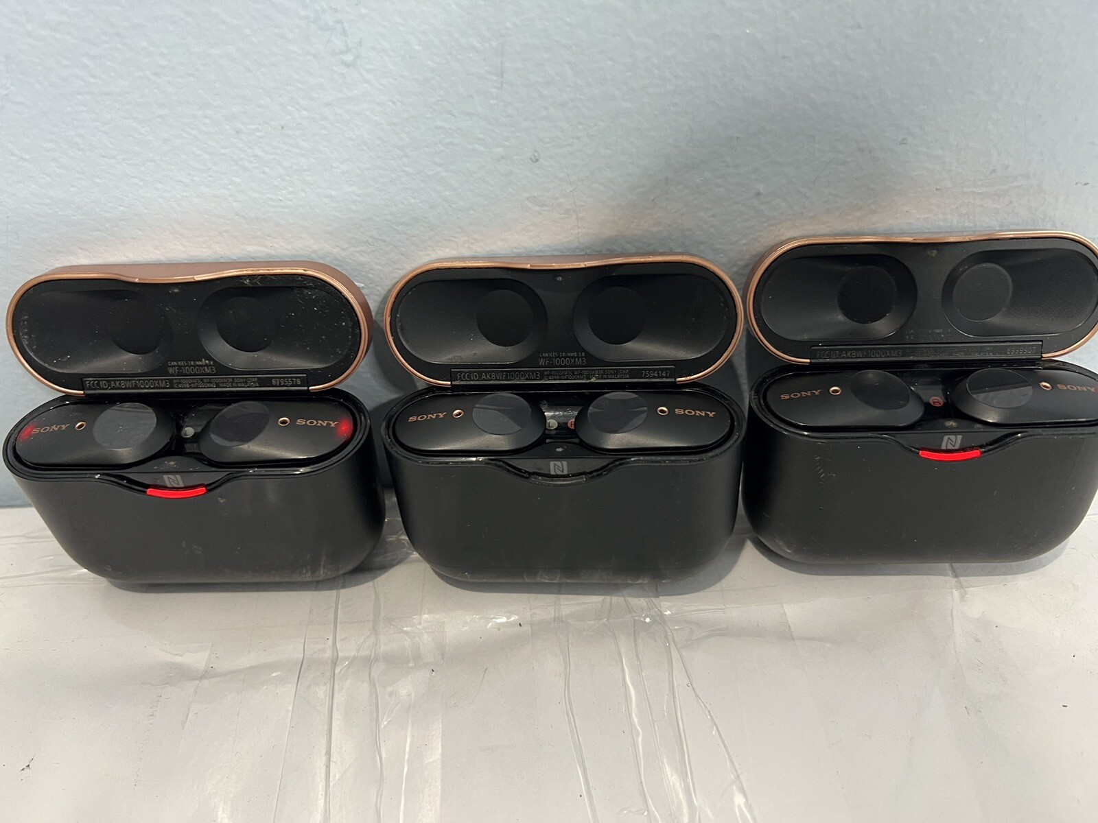LOT OF 3AS IS Sony WF-1000XM3/B Bluetooth Wireless In-Ear Noise-Canceling