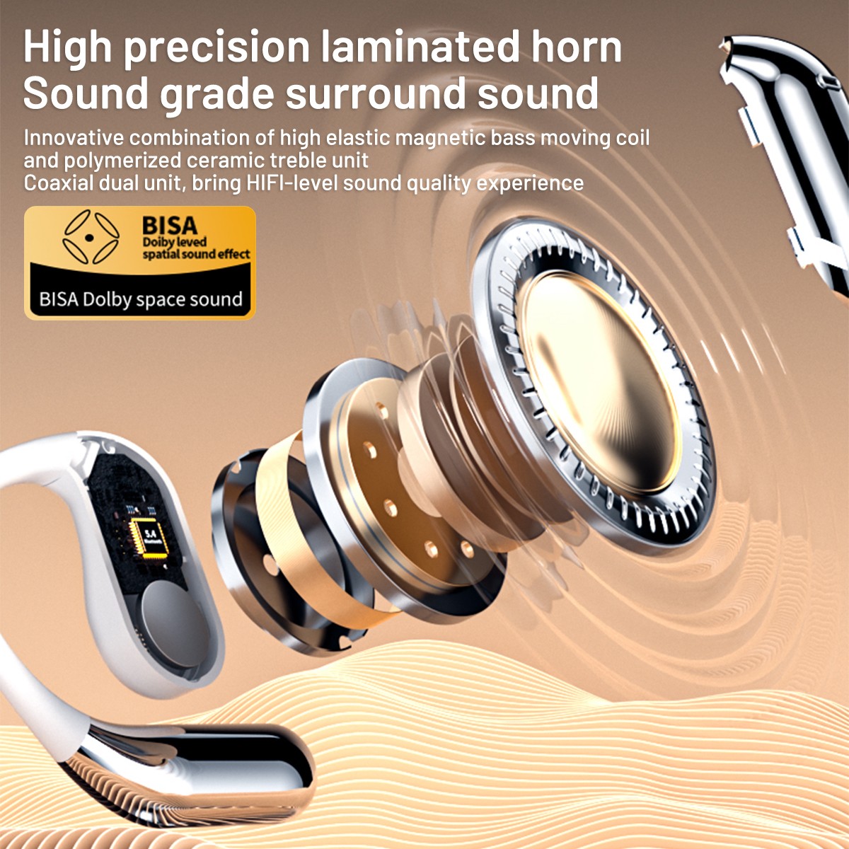 New Wireless Earbuds w/ LCD Touch Screen Bluetooth 5.4 Low Latency Game Mode ANC