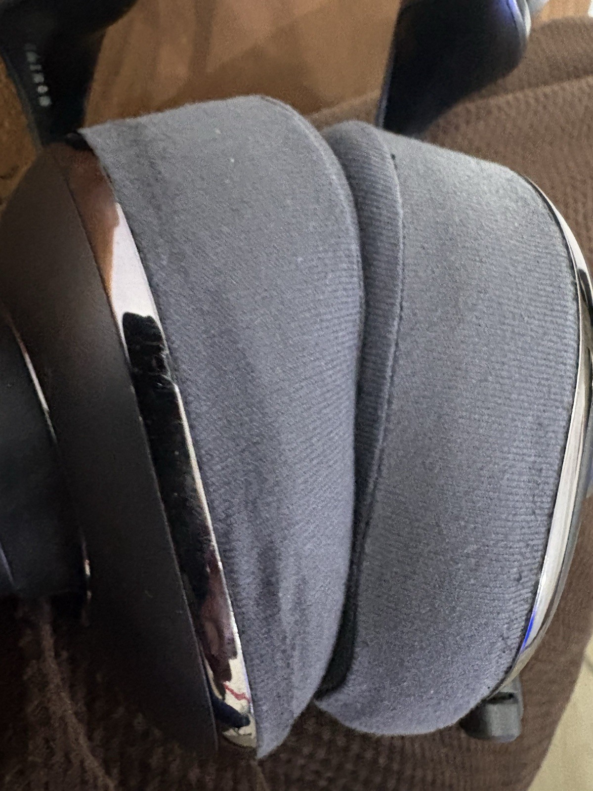Blue Mix-Fi Powered Headphones with Built-in Audiophile. No Cable Tested
