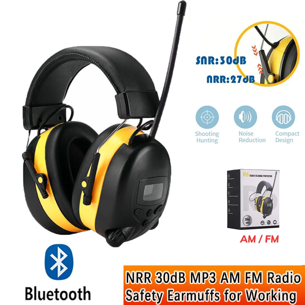 Digital FM Radio Headphones Noise Reduction Ear Protector for Construction US
