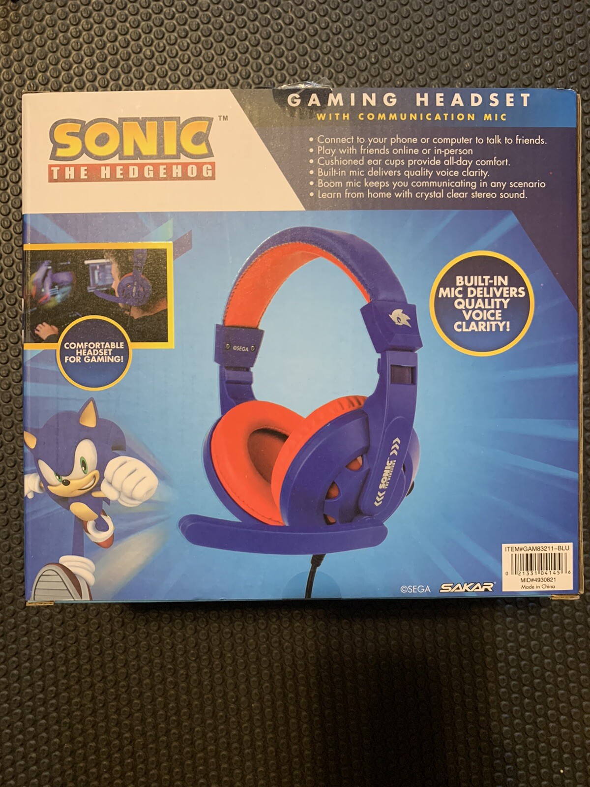 Sonic The Hedgehog Gaming Headset with Communication Mic