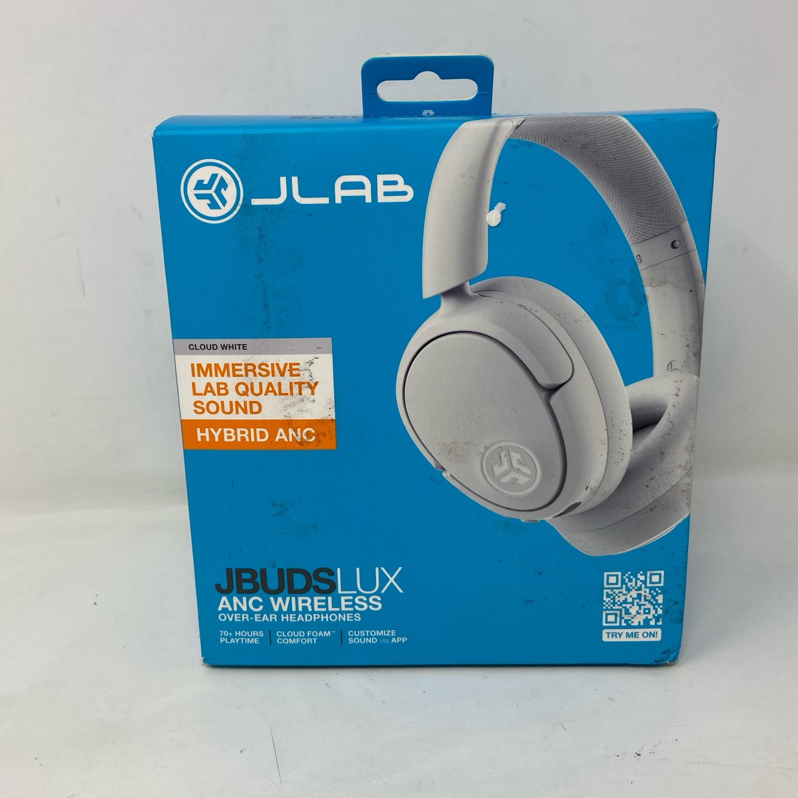 JLab JBuds Lux ANC Wireless Over-Ear Headphones Cloud White