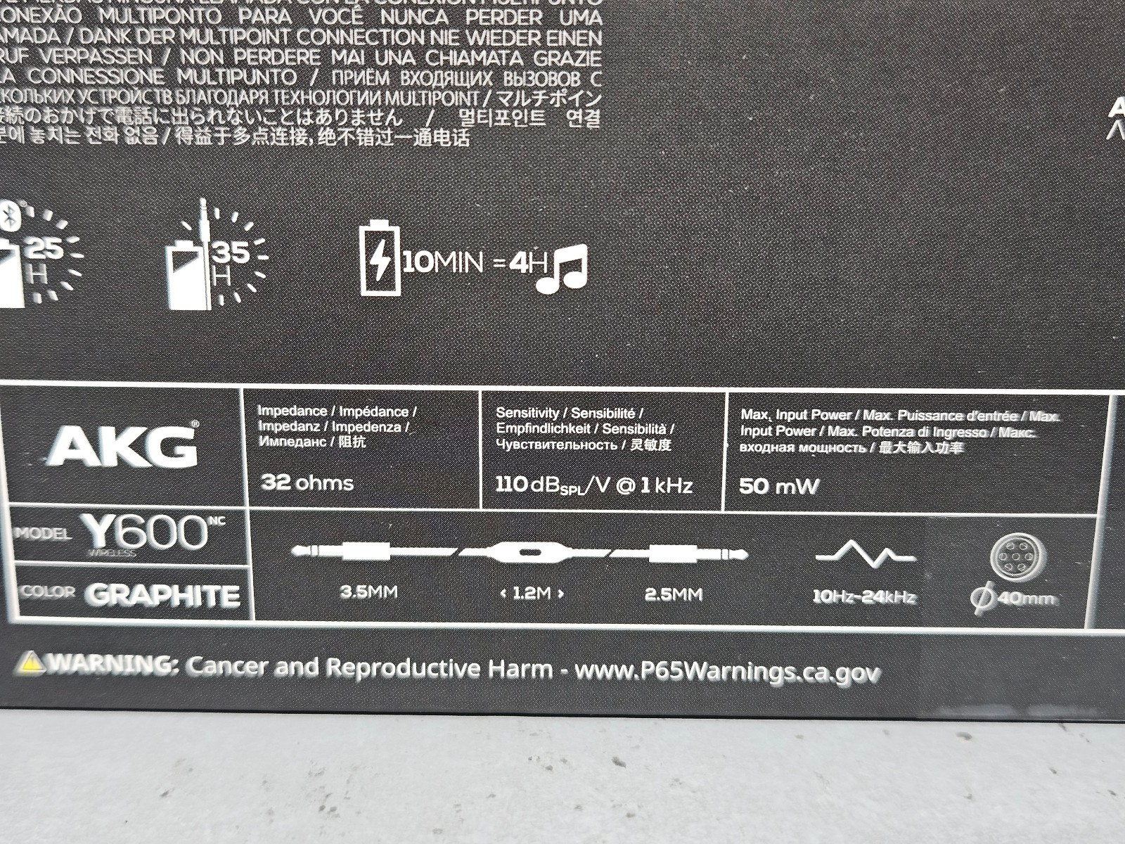 Samsung AKG Y600 NC Noise Cancelling Headphones – Black – New & Sealed