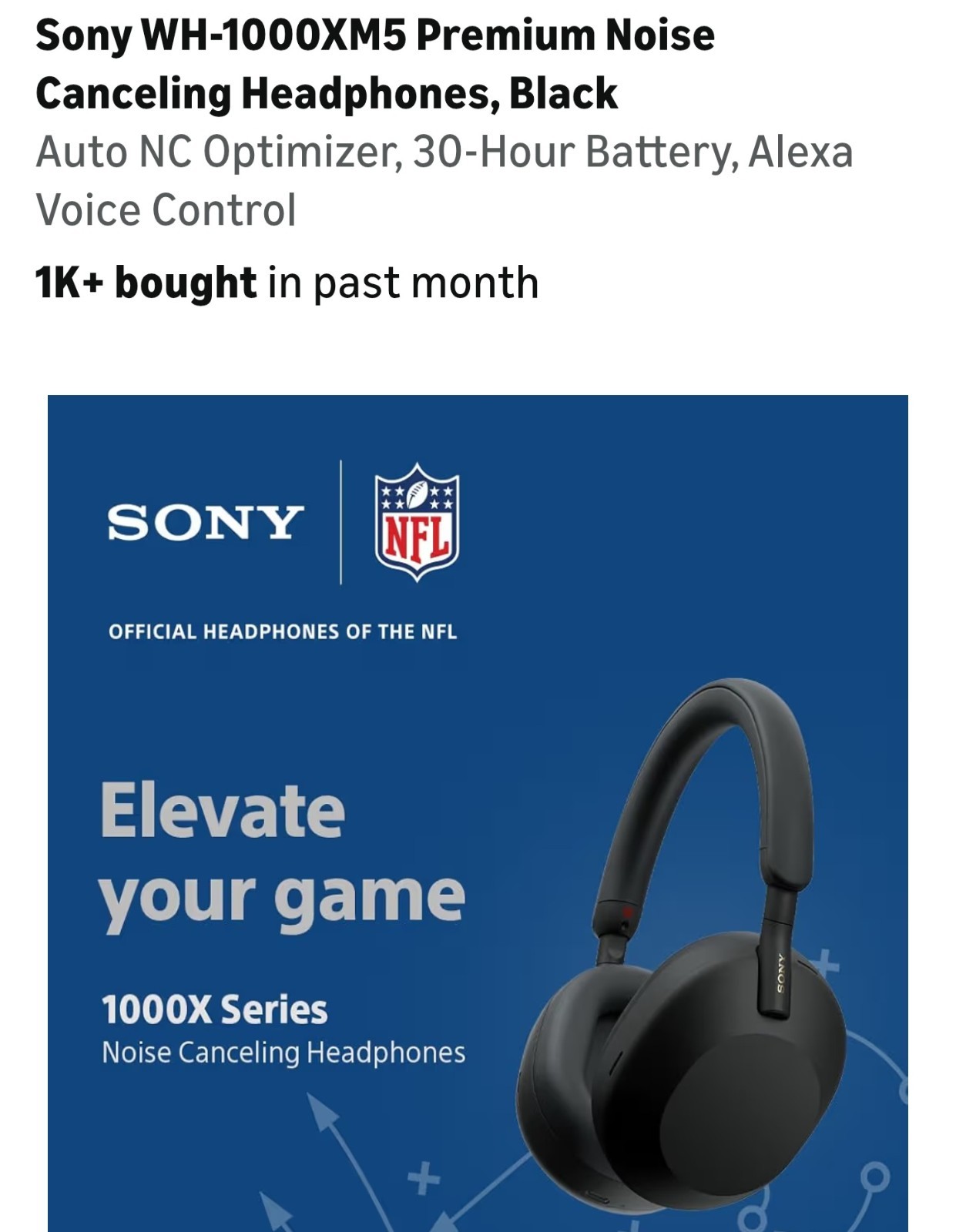 LikeNew Sony WH-1000XM5SA Wireless Noise Canceling 30 Hours Headphones