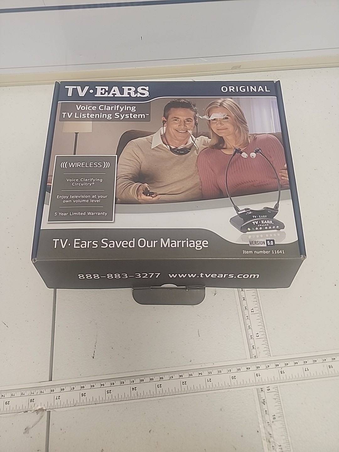 TV Ears Wireless Black Version 5.0 Item #11641 Voice Clarifying Listening