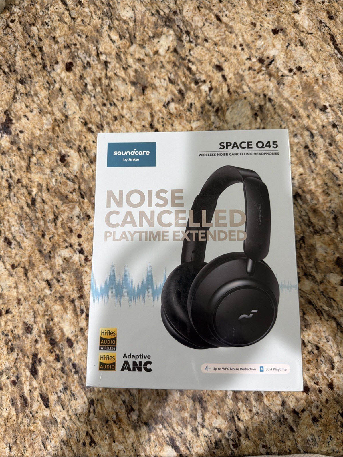 Soundcore Space Q45 Adaptive Active Noise Cancelling Headphones- Black (Sealed)