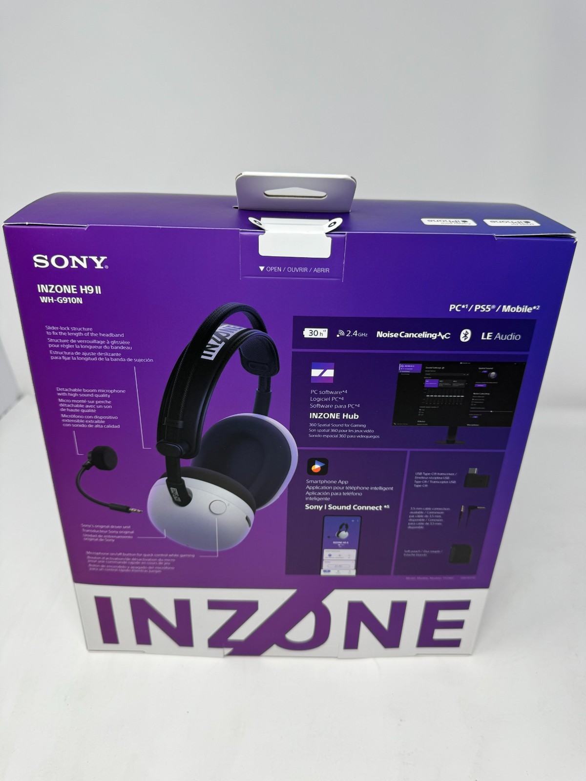 New Sealed Sony INZONE H9 II Wireless Noise Cancelling Gaming Headset PC/PS5/Mb