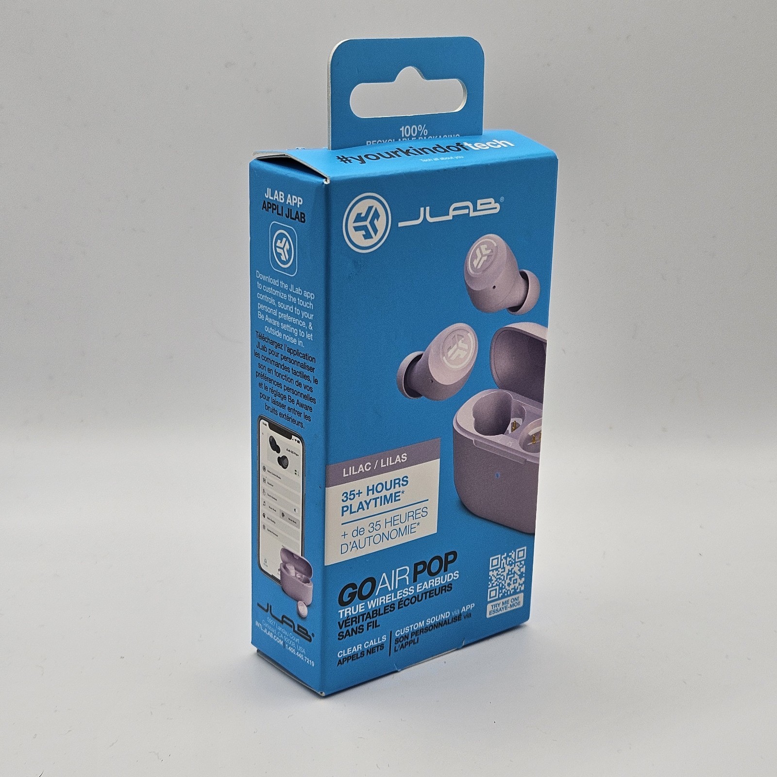 JLab Go Air POP True Wireless Bluetooth Earbuds, iOS, Android, Headphone