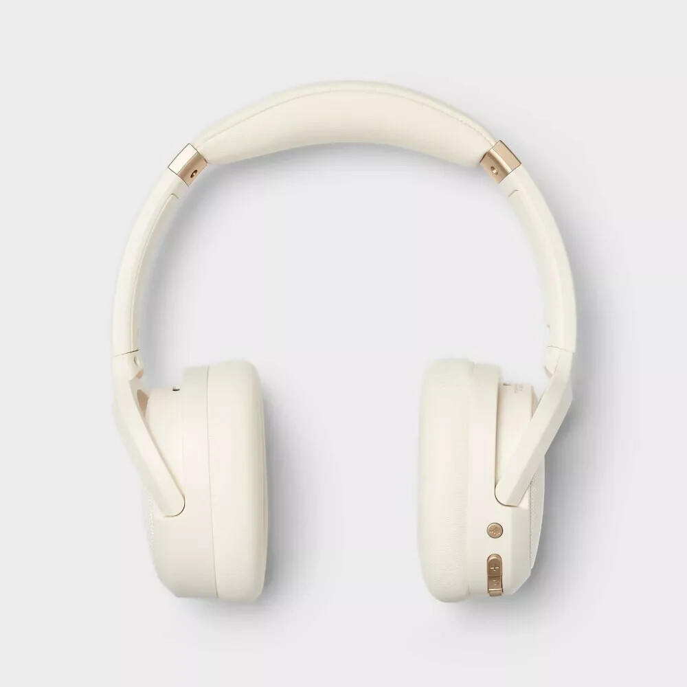 Active Noise Canceling Bluetooth Headphones Over-Ear Wireless Headsets white