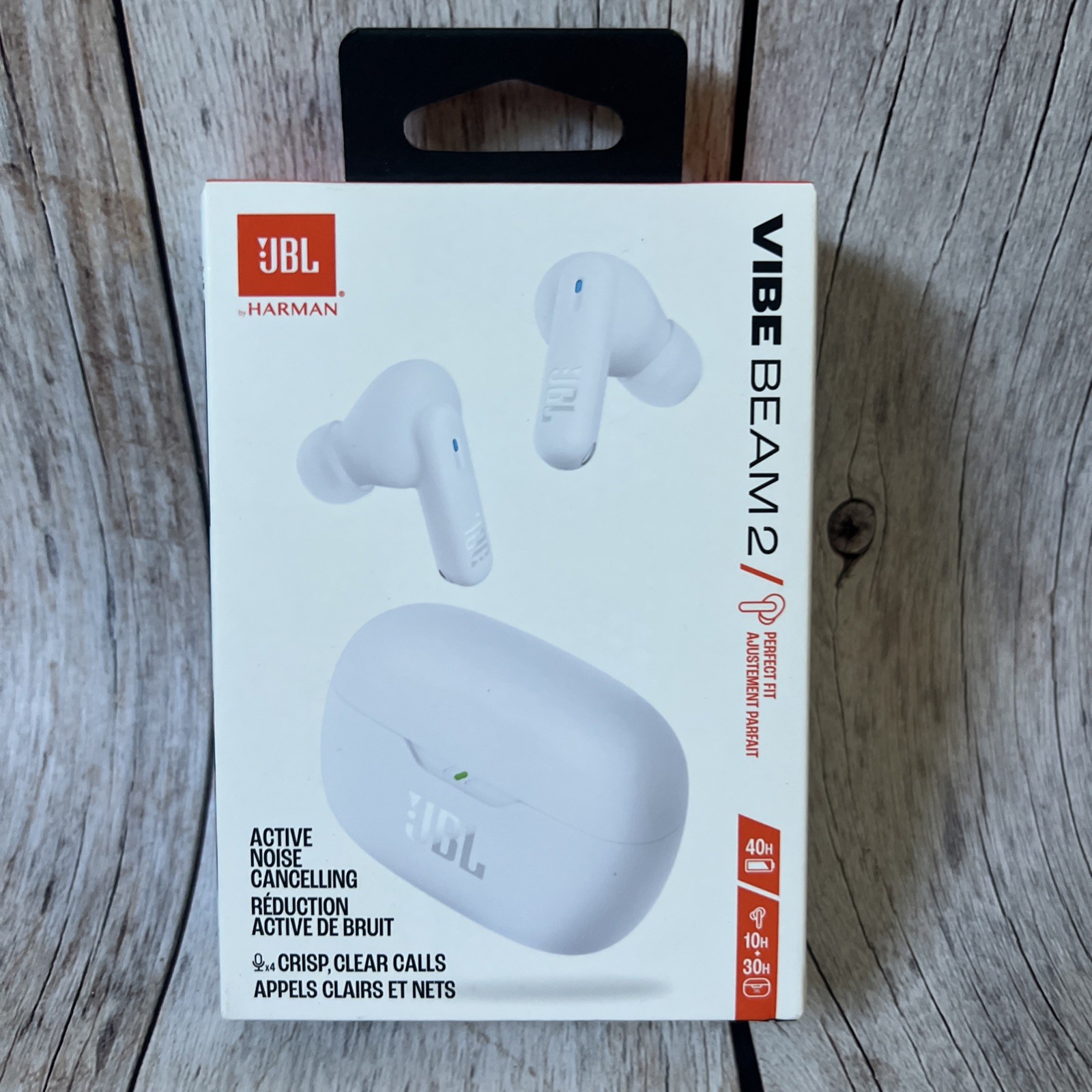 BRAND NEW JBL Vibe Beam 2, True Wireless Noise Cancelling Earbuds ( White )