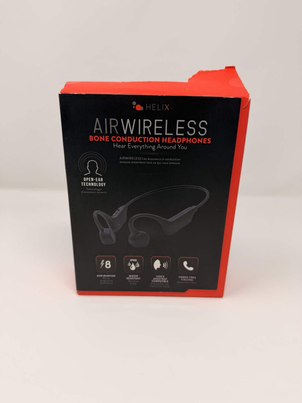 Helix VibeWireless Proseries Bone Conduction Wireless Headphones Black IPX7 Mic