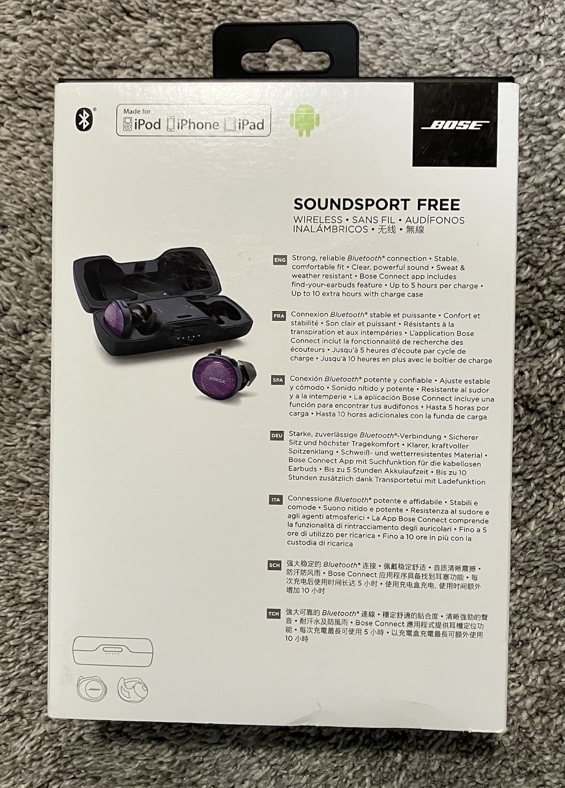 Bose SoundSport Free In-Ear Wireless Headphones Limited Edition Ultraviolet Navy