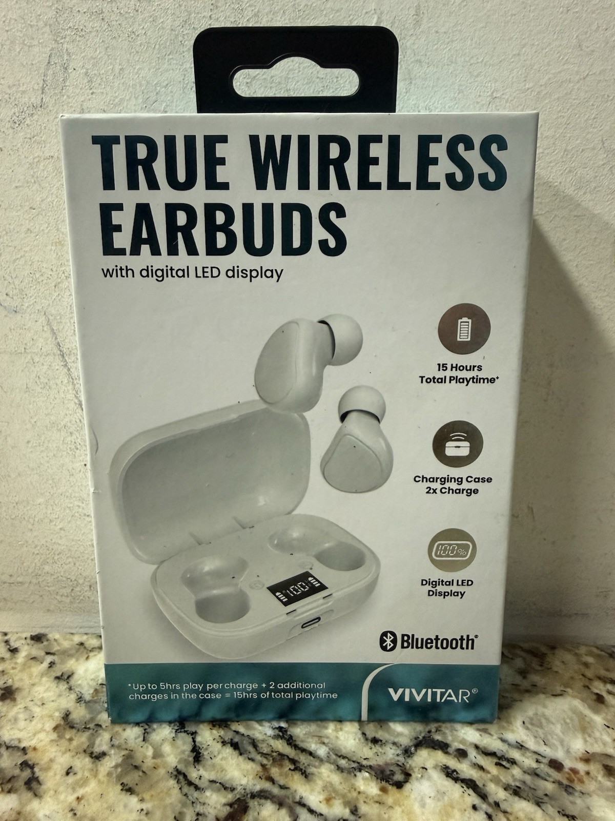 Vivitar True Wireless Earbuds Bluetooth Digital LED Display