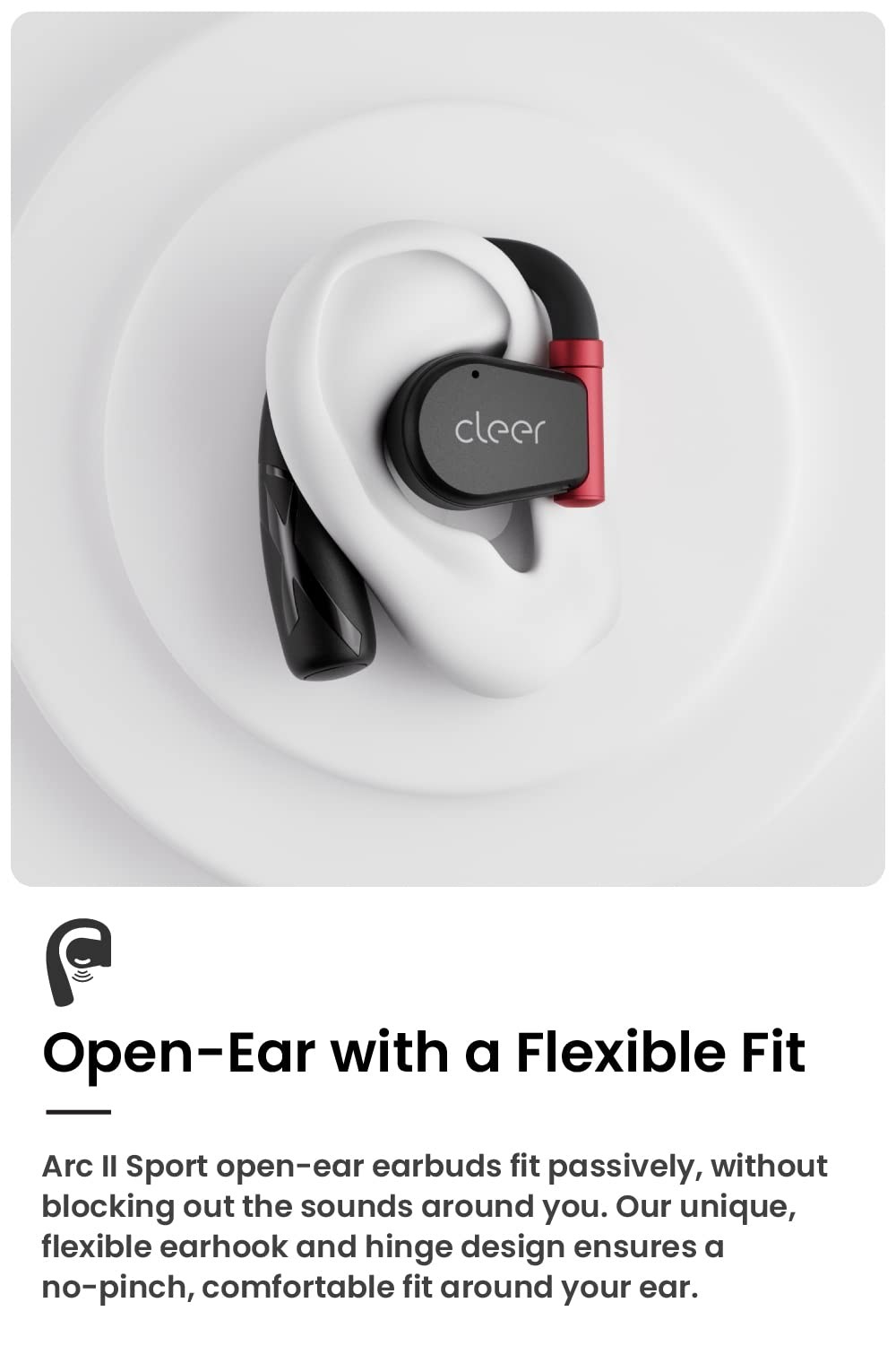 Ultra Lightweight Open Ear Bluetooth Headphones with 35 Hours Playtime
