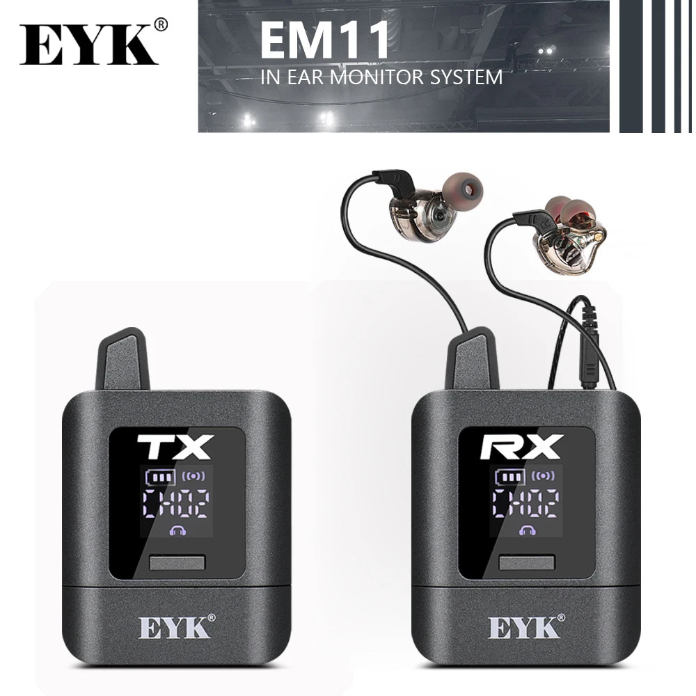 2.4G Digital Stereo in Ear Monitor System Stable Wireless Transmission Low Laten