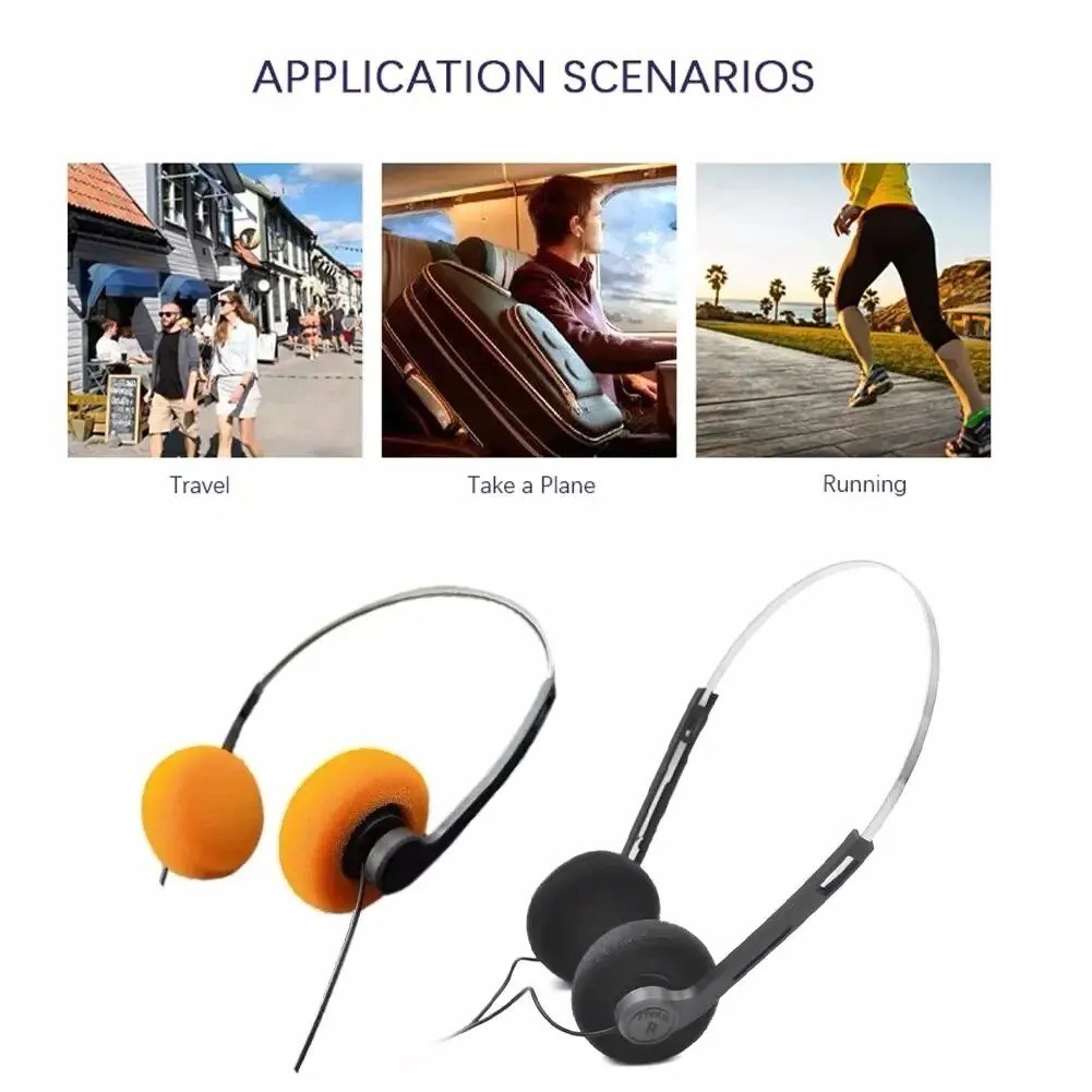 3.5MM Retro Nostalgic MP3 Wired Earphones Personalized Walkman Classic Sports