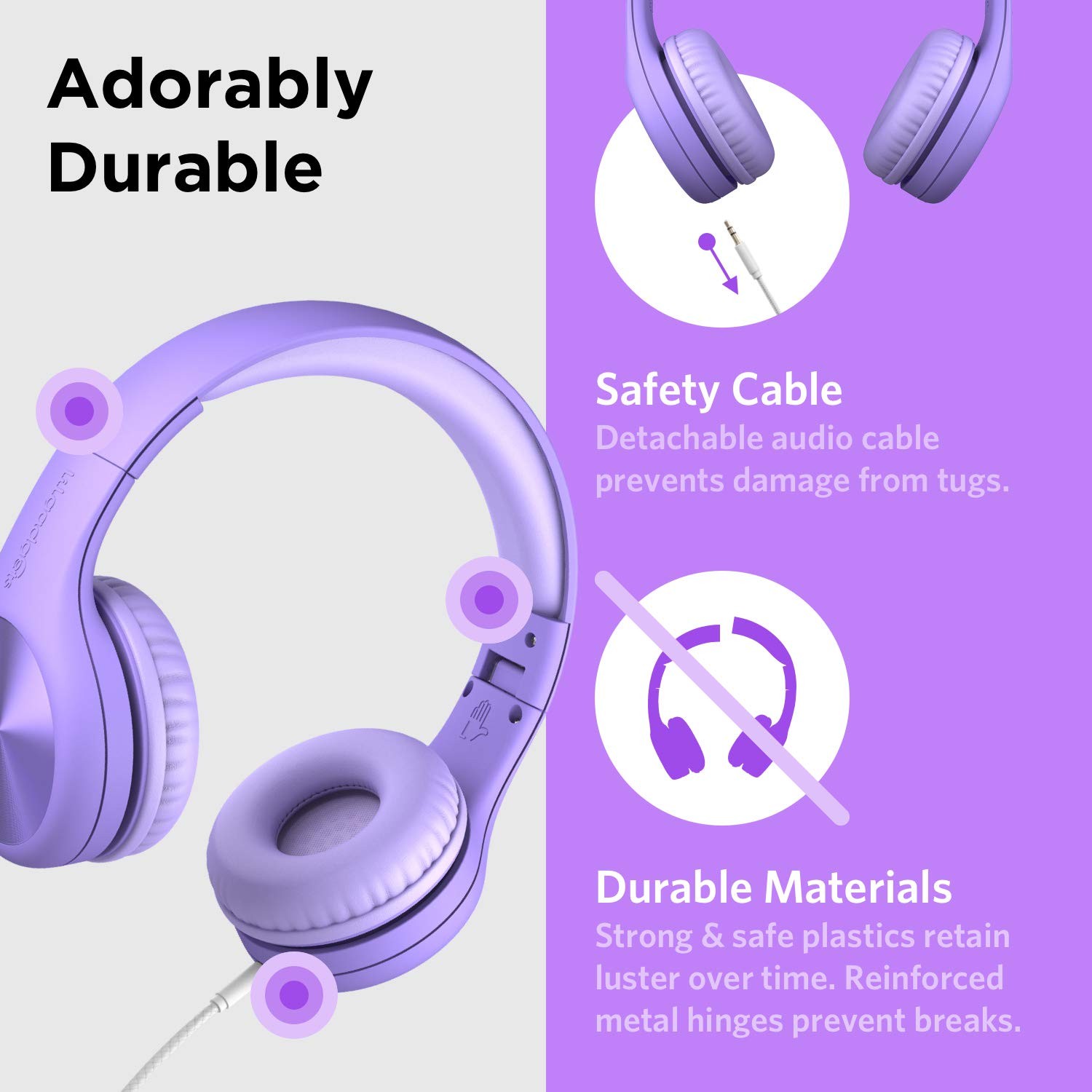 LilGadgets Connect+ Pro Wired Kids Headphones for School with Microphone, Vol…