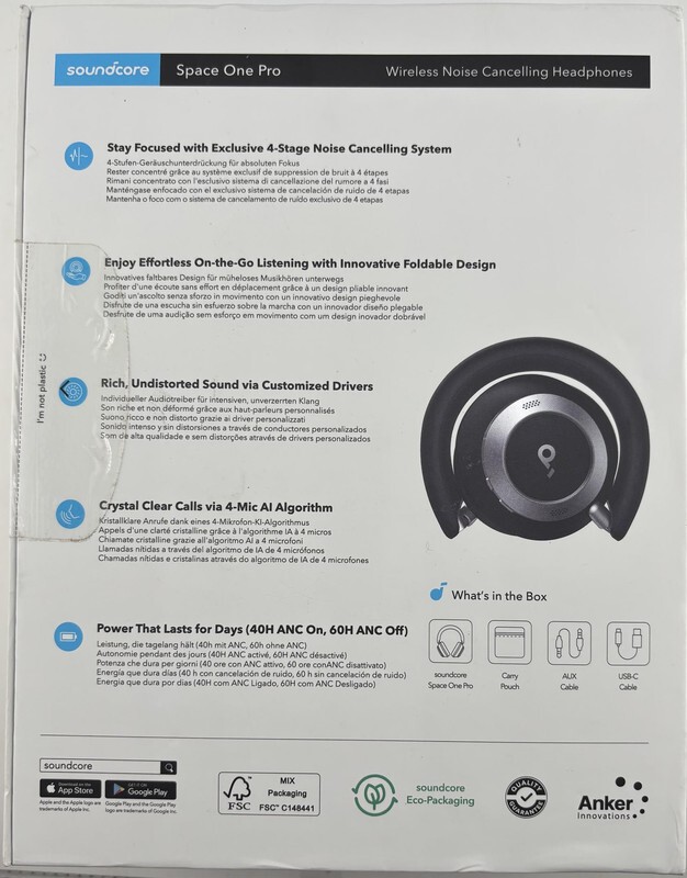 SOUNDCORE SPACE ONE PRO WIRELESS NOISE CANCELLING HEADPHONES