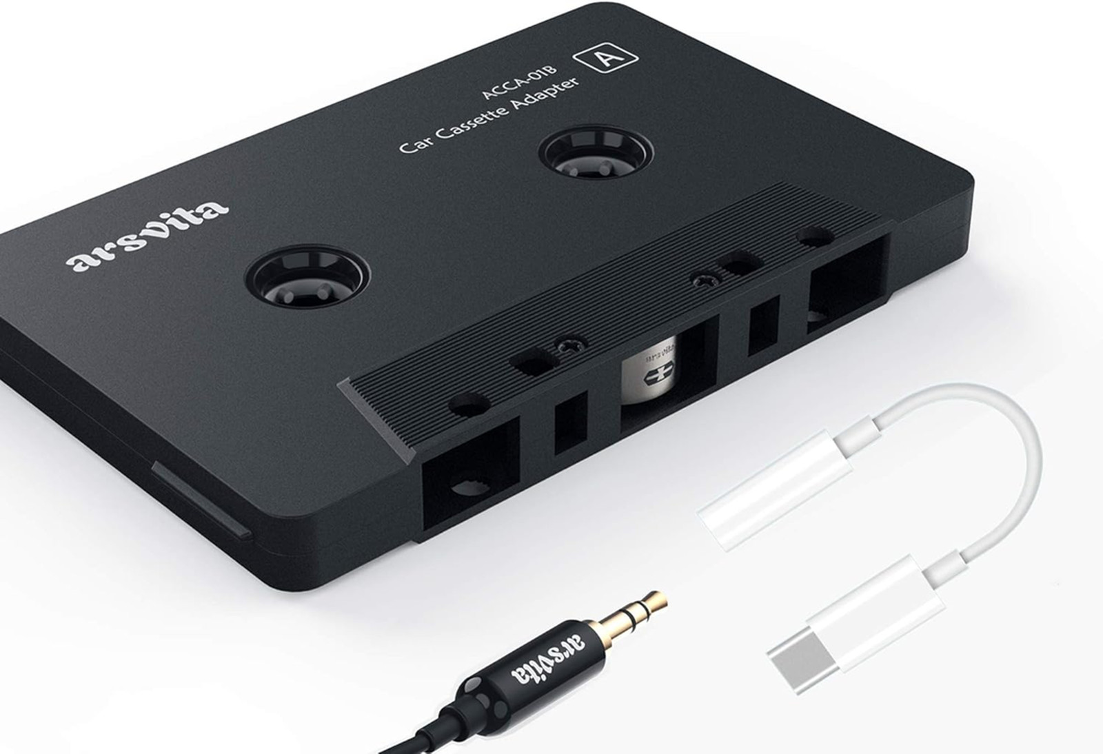 Car Audio Cassette Adapter and Type C to 3.5mm Headphone Jack Adapter for Google