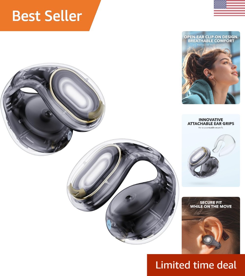 C30i Clip-On Headphones: Lightweight, Dynamic Sound, Ideal for Active Lifestyles