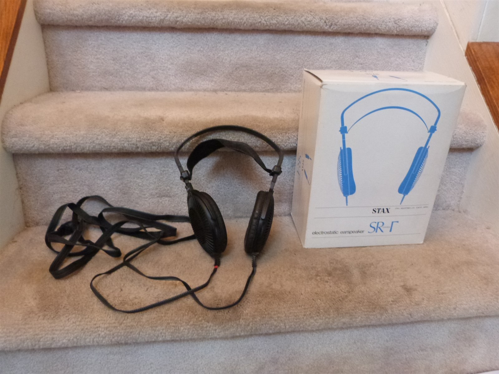 ~ STAX SR GAMMA Electrostatic Earspeaker Headphones & SRD-6/SB Adaptor IN BOXES