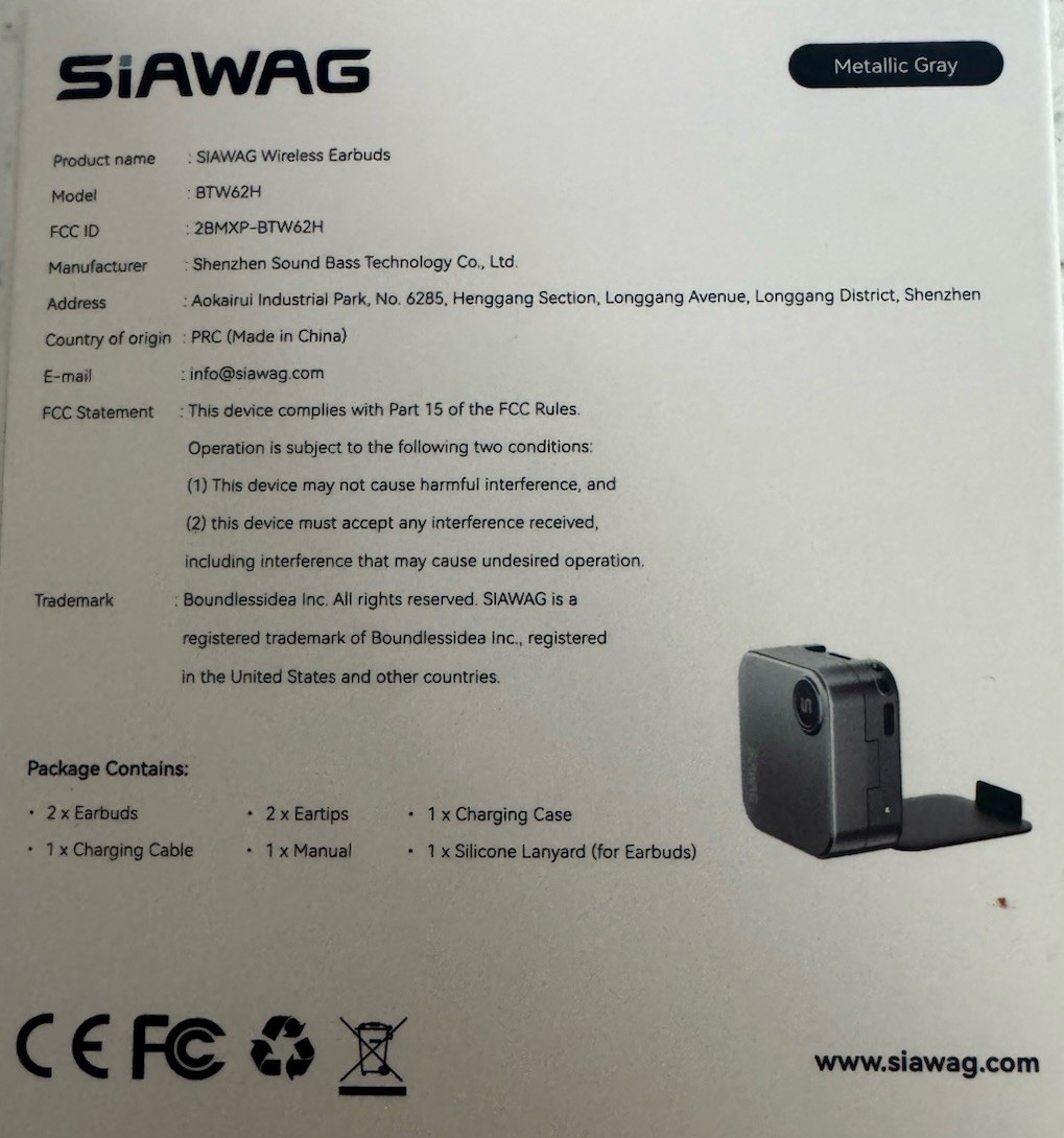 SiAWAG Bluetooth Headphones 5.4 Wireless Earbuds 2-in-1 Case and Phone Stand